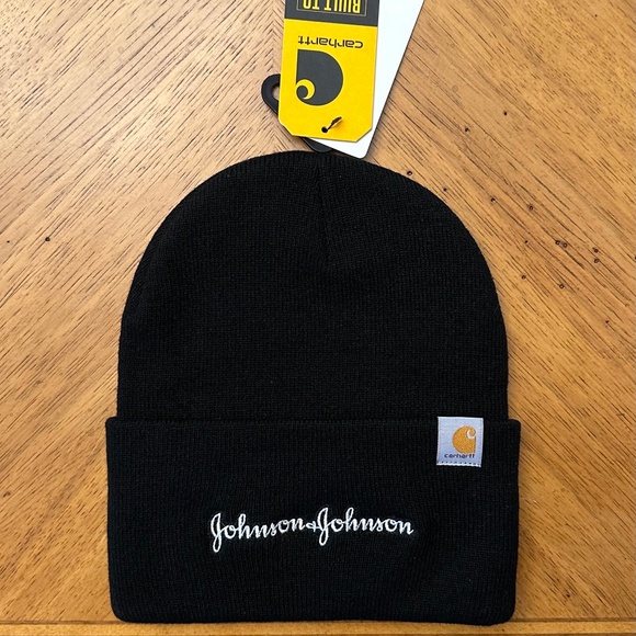 Carhartt Other - New Carhartt Cuffed Johnson & Johnson Black Beanie
